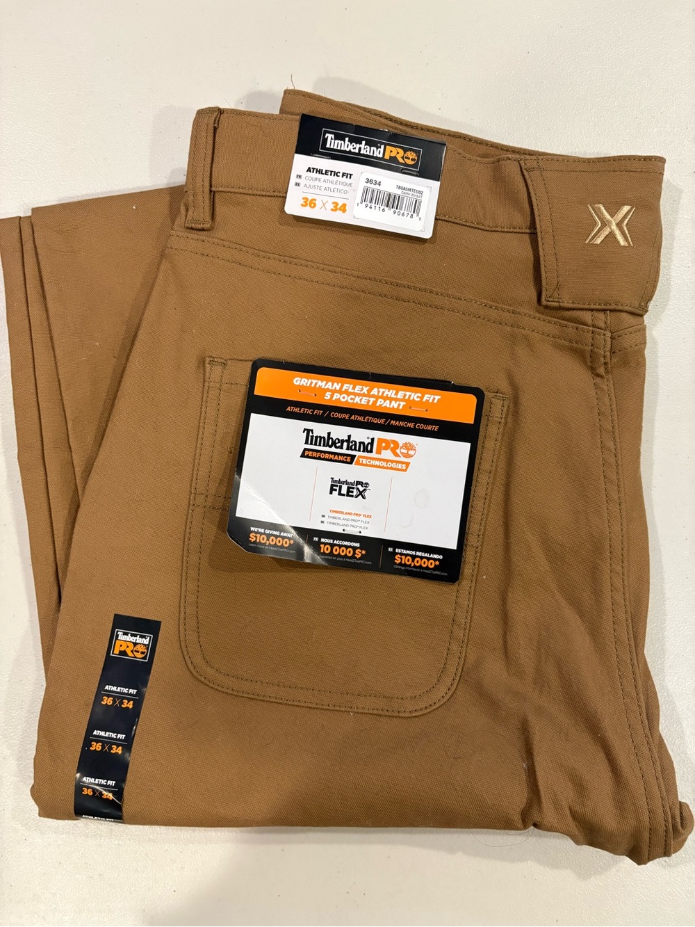 Timberland PRO Men's Tan Flex Athletic Fit Cargo Pants
